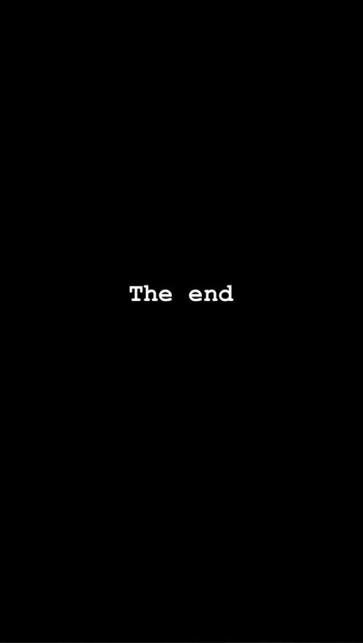 The end. Hình nền đen xì
